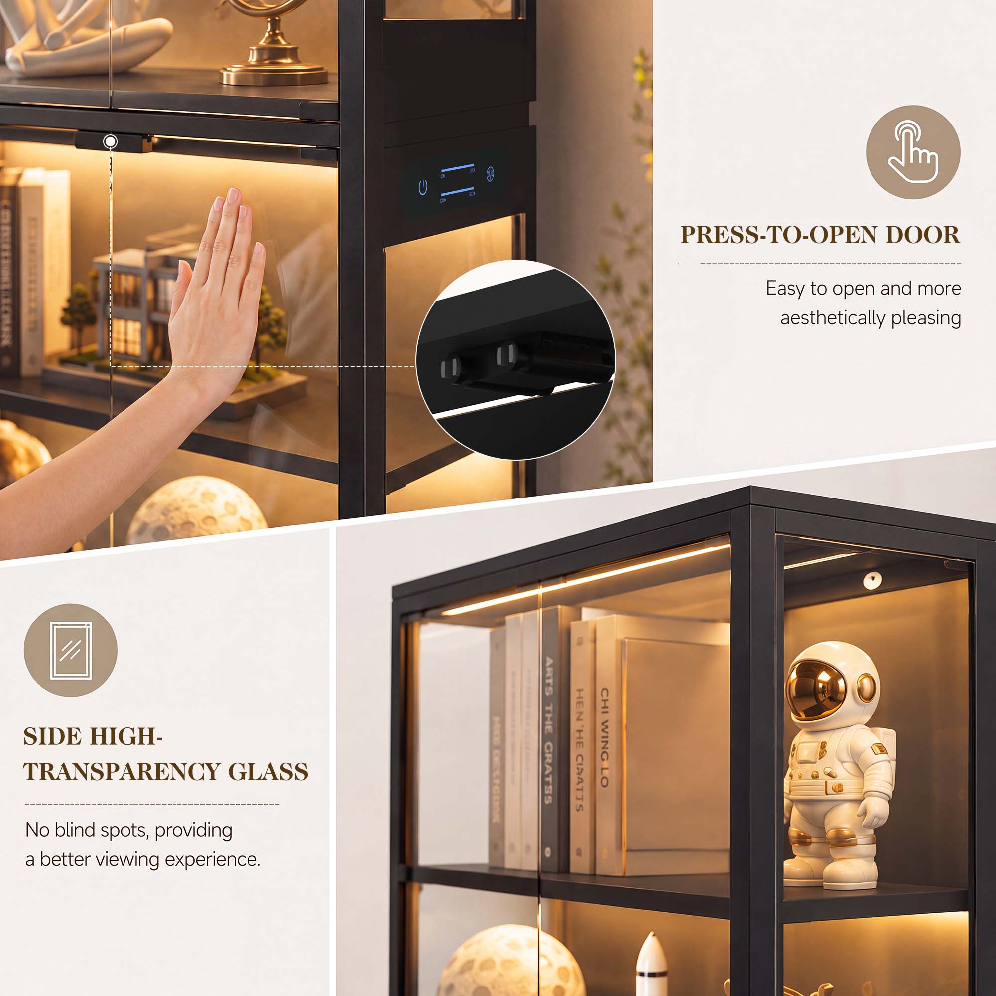TCGBKAF 5‑Tier Display Cabinet - Collectible & Vintage Dolls For Christmas ulasan dan harga