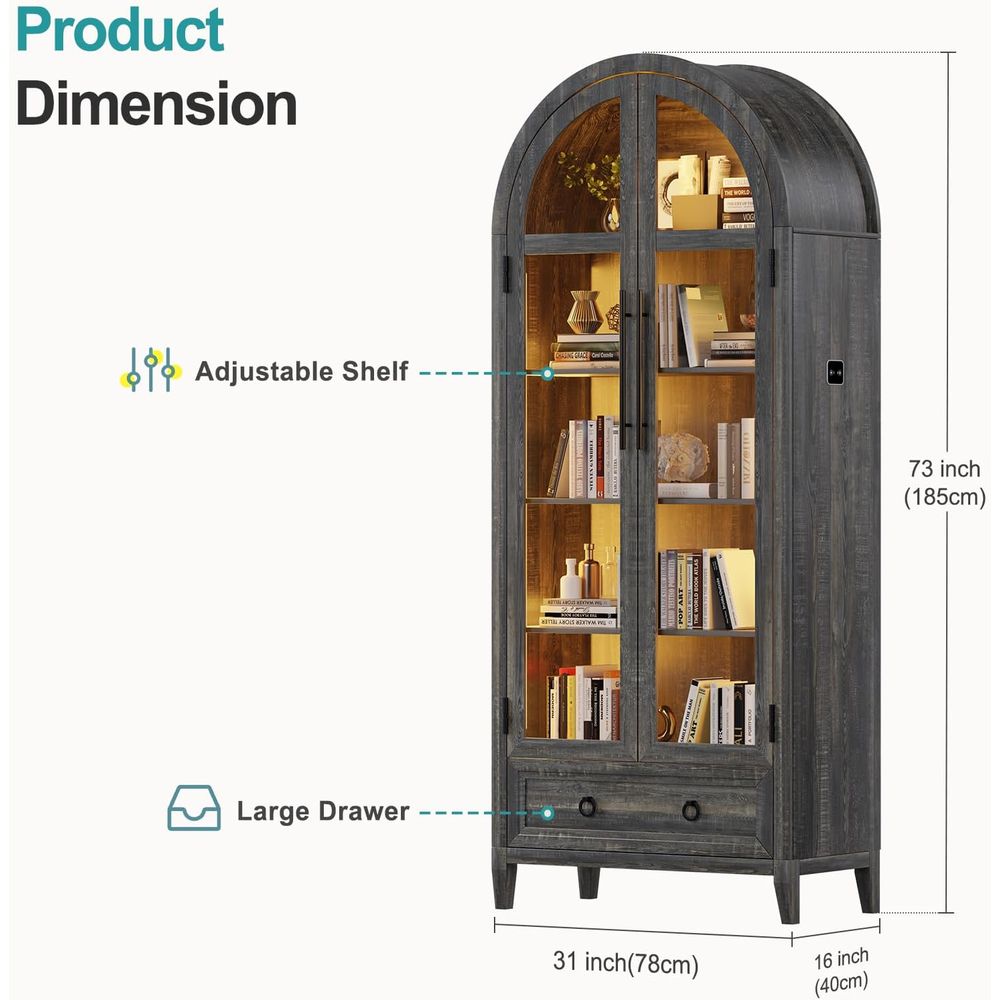 73 Arched Glass Display Cabine - Collectible & Vintage Dolls For Christmas ulasan dan harga