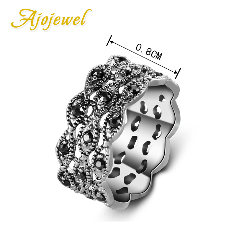 Ajojewel 3 Layer Rhinestone Ri - Vintage Collectible Items ulasan dan harga