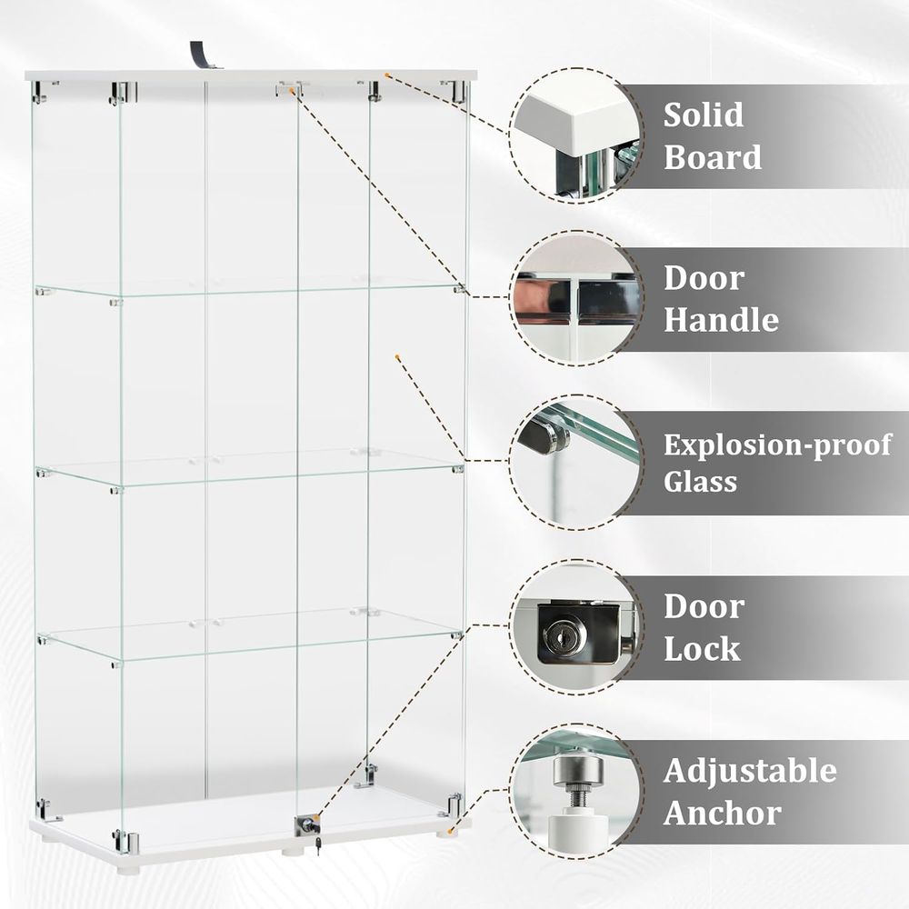 Tempered Glass Display Cabinet - Collectible & Vintage Dolls For Christmas ulasan dan harga