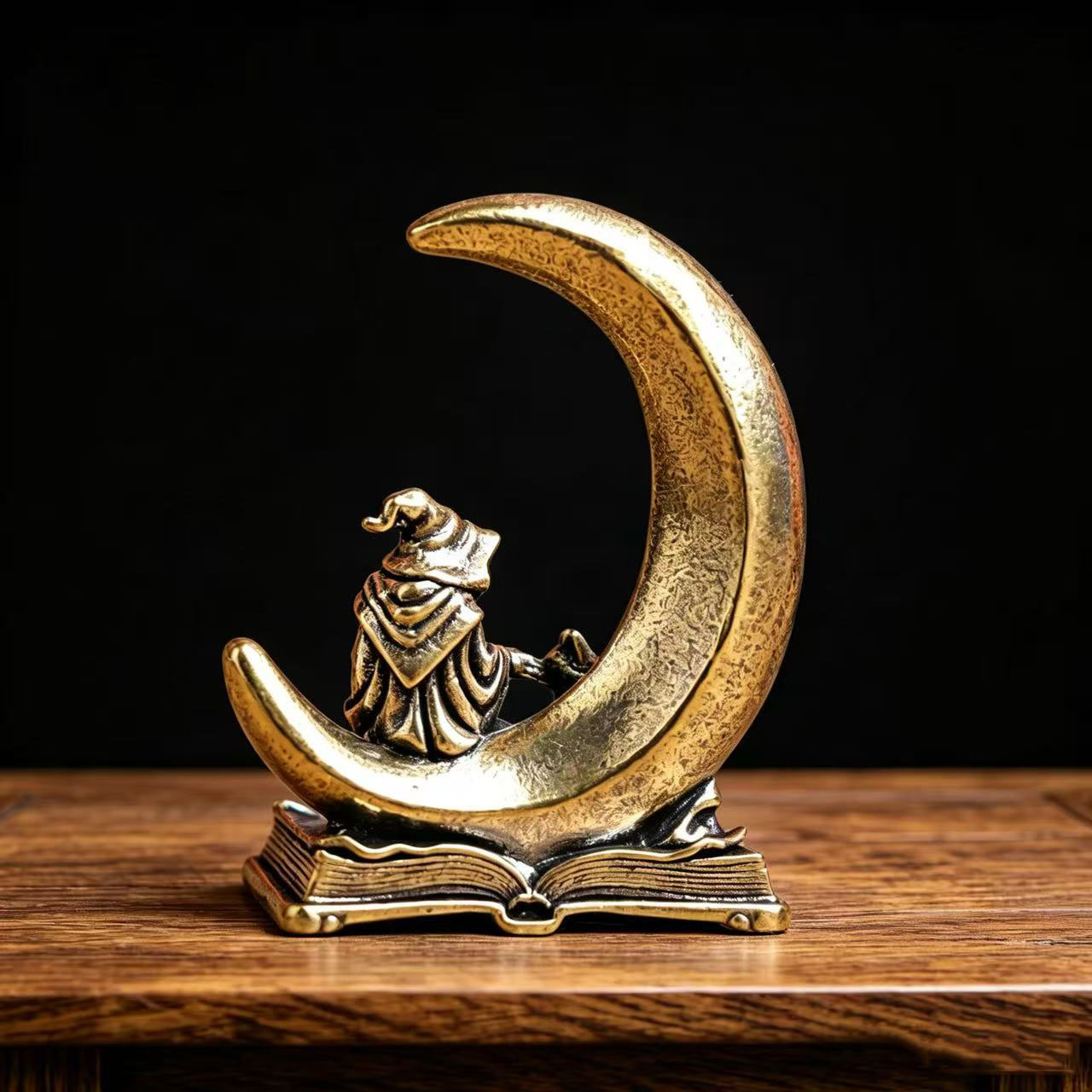 Brass Moon Witch Decoration St - Vintage Collectible Figurines ulasan dan harga