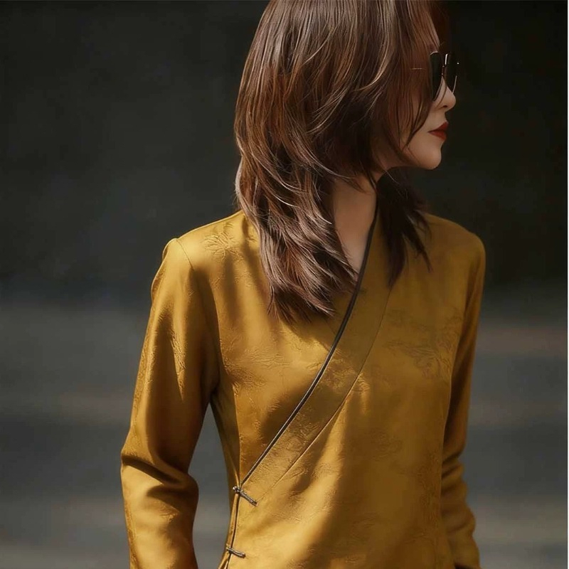 Chinese Style Women's Blouses  - Vintage Collectible Buttons ulasan dan harga