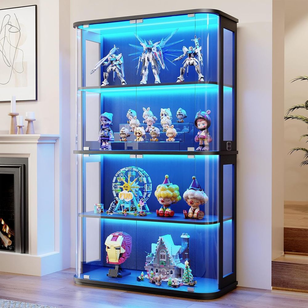 Large Rounded Display Cabinet  - Collectible & Vintage Dolls For Christmas ulasan dan harga