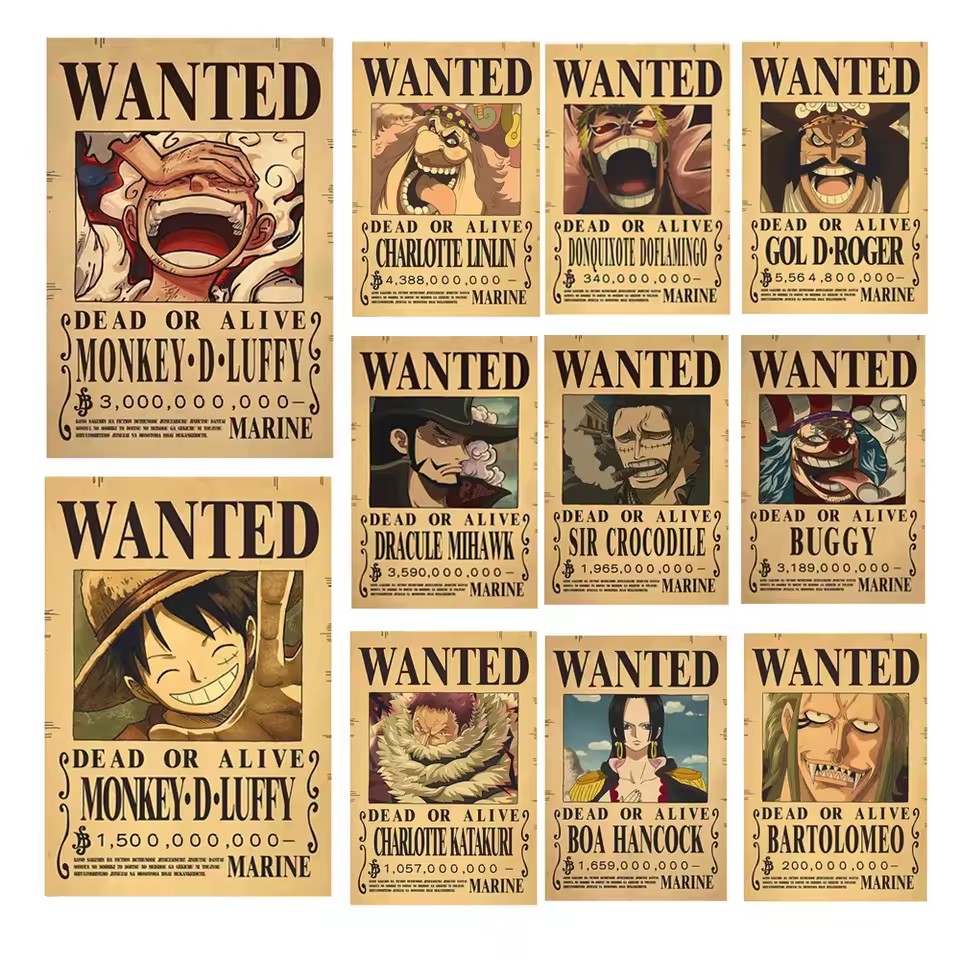 Anime One Piece Bounty Wanted  - Vintage Collectible Items ulasan dan harga