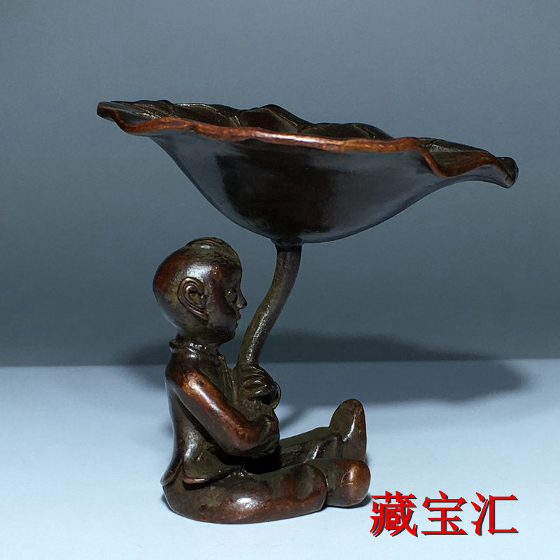 Vintage Antique Lotus Leaf Chi - Vintage Collectible Items ulasan dan harga