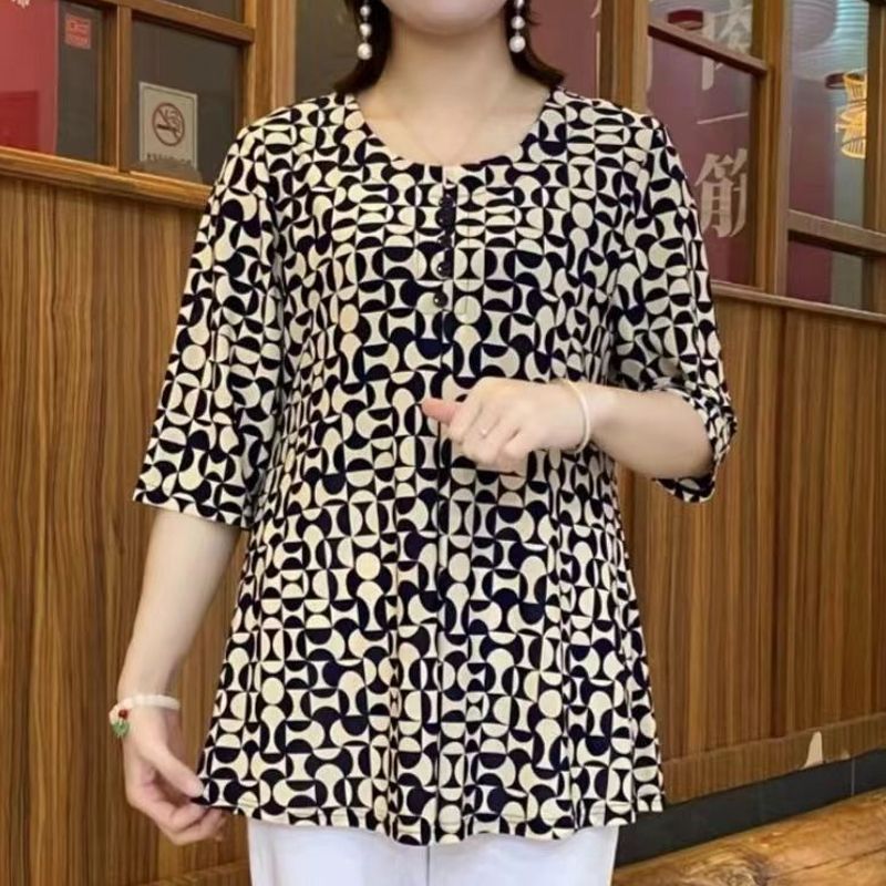 Vintage Printed T-shirt Casual - Vintage Collectible Buttons ulasan dan harga