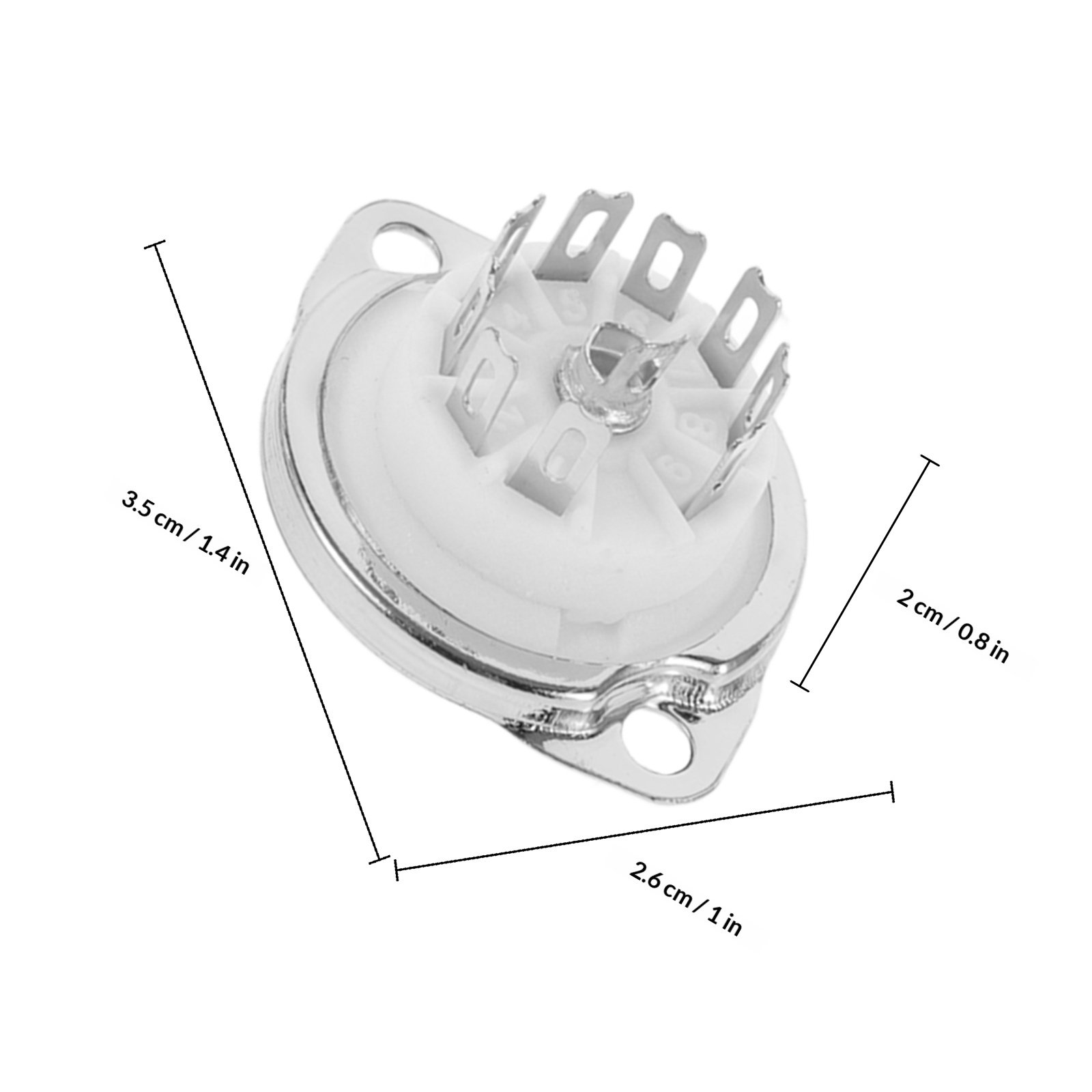 4Pcs 9-Pin Ceramic Tube Socket - Tube Amplifier Part ulasan dan harga